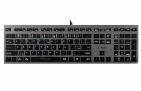 A4Tech FX60, (bílé podsvícení), šedá, CZ/SK