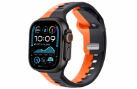 Cubenest Premium Silicone Band BLACK with Orange (42-49mm)