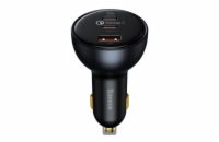 Baseus nabíječka do auta 1x USB-A 2x USB-C Quick Charge 5 160W šedá + kabel USB-C