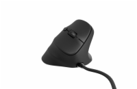 Vertikální myš Natec CRAKE 2 PRO/Vertikální/Optická/Pro praváky/12 400 DPI/Drátové USB-A/Černá