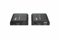XtendLan HDMI přenos po LAN, vysílač a přijímač, IP/UDP, 100Mbps@1080p, přenos USB, funkce KVM