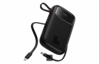Powerbanka Baseus Qpow2 20000mAh, 30W, s kabelem USB-C černá