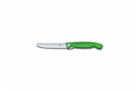 Victorinox Skládací svačinový nůž Swiss Classic, zelený, vlnkované ostří
