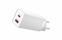Rychlonabíječka do sítě Baseus GaN2 Lite USB+USB-C 65W bílá