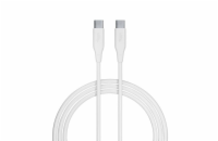 Datový kabel Allity AUC-02 USB-C/USB-C 1m 100W bílý