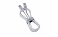 Datový kabel Allity AUC-03 USB-C/USB-C 1m 60W bílý