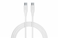 Datový kabel Allity AUC-02 USB-C/USB-C 1m 60W bílý