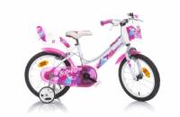 Dino bikes 166 RSN FAIRY Bílá, růžový potisk 16"