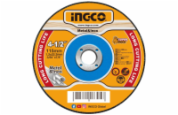 Ingco MCD121155 Kotouč řezný na kov, 115 x 1,2 x 22,2 mm, sada 10ks