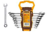 Ingco HKSPAR1082 Klíč očkoplochý račnový CrMo 8-19mm 8ks