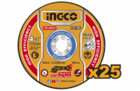 Ingco MCD11011525 Kotouč řezný kov 115 x 1,2 x 22,2 mm, sada 25ks