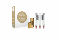 Travalo Classic HD dárková sada Gold (plnitelný rozprašovač parfémů 3 x 5 ml + pouzdro)