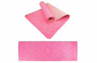 Podložka LIFEFIT YOGA MAT MANDALA DUO, 183x58x0,6cm, růžová