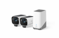 Venkovní kamera se solárním nabíjením Anker eufy S3 Pro (sada 2ks+jednotka HomeBase 3), 4K bílá