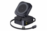 Bezdrátová nabíječka 2v1 Baseus PicoGo Series Qi2 67W kompatibilní s MagSafe černá