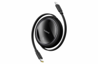 Navíjecí kabel Baseus Free2Pull USB-C/Lightning s nastavitelnou délkou až 1m 20W černý
