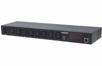 Intellinet rozvodný panel PDU, 8x C13 zásuvka, rack 1U, odpojitelný kabel 16A, monitoring
