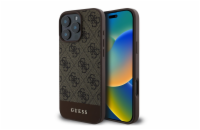 Guess PU 4G Stripe Zadní Kryt pro iPhone 16 Pro Brown Guess PU 4G Stripe zadní kryt je dokonalý doplněk pro váš telefon i váš outfit, který kombinuje funkčnost a styl v jednom. Je vyrobený z kombinac