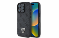 Guess PU 4G Strass Triangle Metal Logo Zadní Kryt pro iPhone 16 Pro Black Prémiový zadní kryt Guess PU 4G Strass Triangle Metal Logo se vyznačuje elegantním, charakteristickým 4G vzorem, doplněným o 