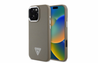 Guess PU Grained Triangle Logo Zadní Kryt pro iPhone 16 Pro Brown Guess PU Grained Triangle Logo zadní kryt je dokonalý doplněk pro váš telefon i váš outfit, který kombinuje funkčnost a styl v jednom