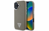 Guess PU Grained Triangle Logo Zadní Kryt pro iPhone 16 Brown Guess PU Grained Triangle Logo zadní kryt je dokonalý doplněk pro váš telefon i váš outfit, který kombinuje funkčnost a styl v jednom. Je