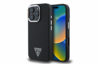 Guess PU Grained Triangle Logo Zadní Kryt pro iPhone 16 Pro Black Guess PU Grained Triangle Logo zadní kryt je dokonalý doplněk pro váš telefon i váš outfit, který kombinuje funkčnost a styl v jednom