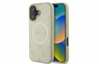Guess Saffiano Peony Stamp MagSafe Zadní Kryt pro iPhone 16 Gold Guess Saffiano Peony Stamp MagSafe zadní kryt je dokonalý doplněk pro váš telefon i váš outfit, který kombinuje funkčnost a styl v jed