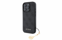 Guess 4G Charm Zadní Kryt pro iPhone 16 Pro Tone on Tone Grey Prémiový zadní kryt Guess 4G Charm se vyznačuje elegantním, charakteristickým 4G vzorem, doplněným o zlaté logo GUESS. Kryt je vyrobený z