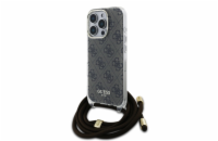 Guess IML 4G Printed Crossbody Popruh Zadní Kryt pro iPhone 16 Pro Brown S prémiovým krytem Guess IML 4G Printed získáte nejen elegantní ochranu pro váš telefon, ale také praktický crossbody popruh. 