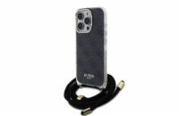 Guess IML 4G Printed Crossbody Popruh Zadní Kryt pro iPhone 16 Pro Black S prémiovým krytem Guess IML 4G Printed získáte nejen elegantní ochranu pro váš telefon, ale také praktický crossbody popruh. 