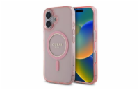 Guess IML Glitter Ring MagSafe Zadní Kryt pro iPhone 16 Pink Guess IML Glitter Ring MagSafe zadní kryt na telefon je skvělým doplňkem pro všechny milovníky stylu a praktičnosti. Tento kryt je vyroben