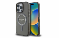 Guess IML Glitter Ring MagSafe Zadní Kryt pro iPhone 16 Pro Black Guess IML Glitter Ring MagSafe zadní kryt na telefon je skvělým doplňkem pro všechny milovníky stylu a praktičnosti. Tento kryt je vy