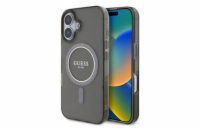 Guess IML Glitter Ring MagSafe Zadní Kryt pro iPhone 16 Black Guess IML Glitter Ring MagSafe zadní kryt na telefon je skvělým doplňkem pro všechny milovníky stylu a praktičnosti. Tento kryt je vyrobe