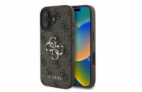 Guess PU 4G Metal Logo Zadní Kryt pro iPhone 16 Brown Prémiový zadní kryt Guess PU 4G Metal Logo se vyznačuje elegantním, charakteristickým 4G vzorem, doplněným o logo GUESS. Kryt je vyrobený z lehké