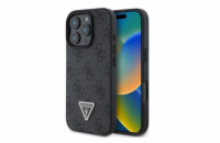 Guess PU 4G Strass Triangle Metal Logo Zadní Kryt pro iPhone 16 Pro Black Prémiový zadní kryt Guess PU 4G Strass Triangle Metal Logo se vyznačuje elegantním, charakteristickým 4G vzorem, doplněným o 