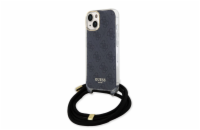 Guess IML 4G Printed Crossbody Popruh Zadní Kryt pro iPhone 15 Black S prémiovým krytem Guess IML 4G Printed získáte nejen elegantní ochranu pro váš telefon, ale také praktický crossbody popruh. S je