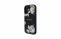 Guess PU Magnolia MagSafe Zadní Kryt pro iPhone 16 Černá Černý kryt s motivem magnolie a technologií MagSafe, navržený pro iPhone 16, nabízí kromě ochrany i vizuální půvab.
