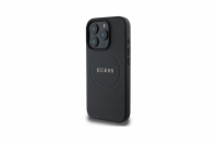 Guess PU Classic Logo MagSafe Zadní Kryt pro iPhone 16 Pro Černá Luxusní černý zadní kryt s klasickým logem Guess a technologií MagSafe, poskytující bezpečné připevnění a ochranu pro iPhone 16 Pro.
