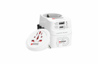 SKROSS cestovní adaptér PRO Light USB AC45PD - World, UK+USA+AUS/CN, univerzální, uzemněný, USB A+C 45W