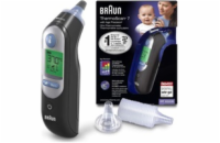 Braun IRT 6520 ThermoScan 7 bezdotykový teploměr, digitální, ušní, paměť na 9 měření, černá