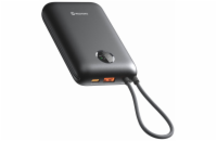Swissten Power bank VOLTBOX 35W 20000 mAh s integrovanými kabely - USB-C, A, Lightning / černá