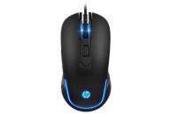 HP M200 Drátová herní myš - černá 800-1200-1600 DPI. Ergonomický design, 4 tlačítka, LED efekty, Protiskluzové boční uchopení. Kabel - 1,5m. PN: 4QM88AA#UUF