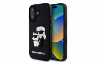 Karl Lagerfeld 3D Rubber Karl and Choupette Zadní Kryt pro iPhone 16 Black Zahalte svůj telefon do prémiového krytu Karl Lagerfeld 3D Rubber a přidej mu špetku elegance a ochrany zároveň! Tento kryt 