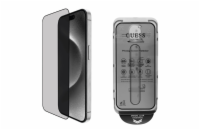 Guess Tvrzené Sklo 2.5D PRIVACY pro iPhone 16 Pro Max Black Guess Tvrzené Sklo 2.5D PRIVACY poskytuje Vašemu telefonu špičkovou ochranu proti škrábancům, prasklinám i nečistotám a zároveň chrání Vaše