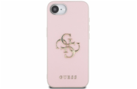 Guess PU Grained 4G Metal Logo Zadní Kryt pro iPhone 16e Růžová Stylový zadní kryt Guess pro iPhone spojuje prémiovou ochranu s ikonickým módním designem. Ideální volba pro ty, kteří chtějí chránit t
