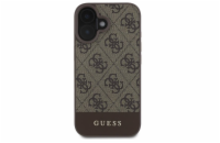 Guess PU 4G Stripe Zadní Kryt pro iPhone 16 Hnědá Stylový zadní kryt Guess pro iPhone spojuje prémiovou ochranu s ikonickým módním designem. Ideální volba pro ty, kteří chtějí chránit telefon s elega