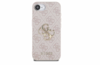 Guess PU 4G Metal Logo Zadní Kryt pro iPhone 16e Růžová Stylový zadní kryt Guess pro iPhone spojuje prémiovou ochranu s ikonickým módním designem. Ideální volba pro ty, kteří chtějí chránit telefon s