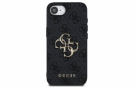 Guess PU 4G Metal Logo Zadní Kryt pro iPhone 16e Šedá Stylový zadní kryt Guess pro iPhone spojuje prémiovou ochranu s ikonickým módním designem. Ideální volba pro ty, kteří chtějí chránit telefon s e