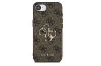 Guess PU 4G Metal Logo Zadní Kryt pro iPhone 16e Hnědá Stylový zadní kryt Guess pro iPhone spojuje prémiovou ochranu s ikonickým módním designem. Ideální volba pro ty, kteří chtějí chránit telefon s 