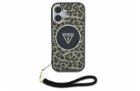 Guess IML Leopard Triangle Logo Strap MagSafe Zadní Kryt pro iPhone 16 Hnědá Stylový zadní kryt Guess pro iPhone spojuje prémiovou ochranu s ikonickým módním designem. Ideální volba pro ty, kteří cht